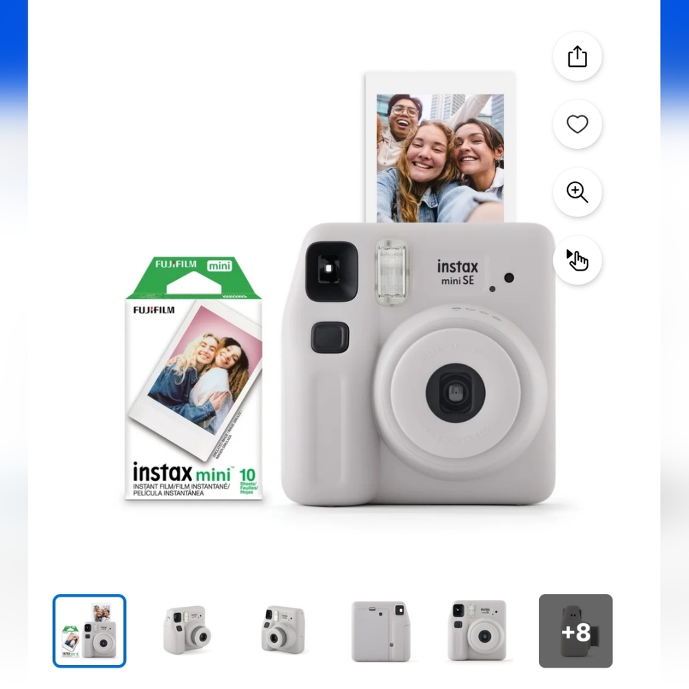Fujifilm Instax Mini SE Instant Camera - Gray